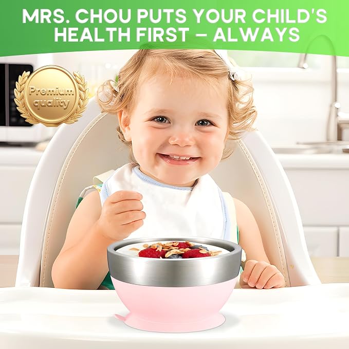 Suction Bowl and Spoon Set for Babies and Toddlers Non-Slip Silicone Suction - Image 8