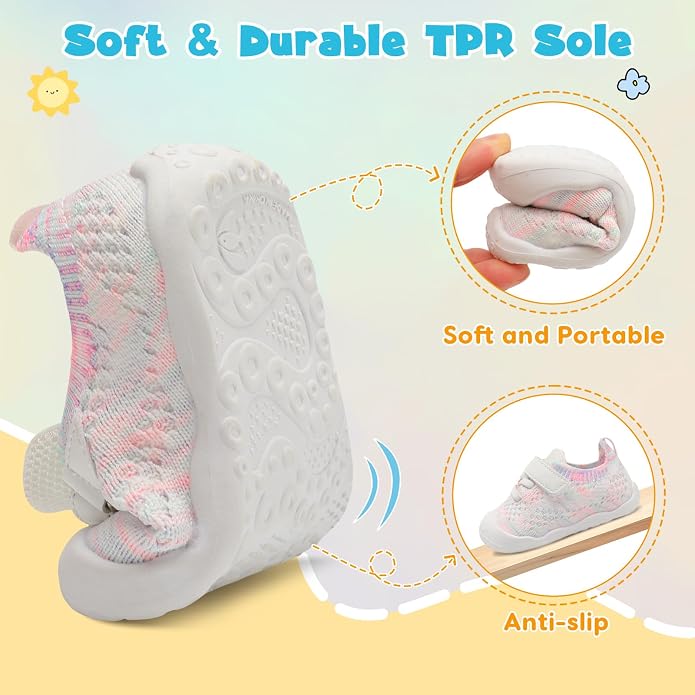 LeIsfIt Baby Shoes Girls Boys First Walking Shoes Infant Sneakers Crib Shoes - Image 3
