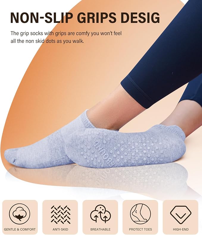 DIBAOLONG Pilates Socks with Grips - Image 3