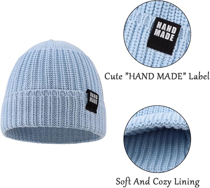 JANGANNSA Simple Knitted Baby Beanie Hip-Hop Boys Winter Hat Toddler Kids Bonnet - Image 4
