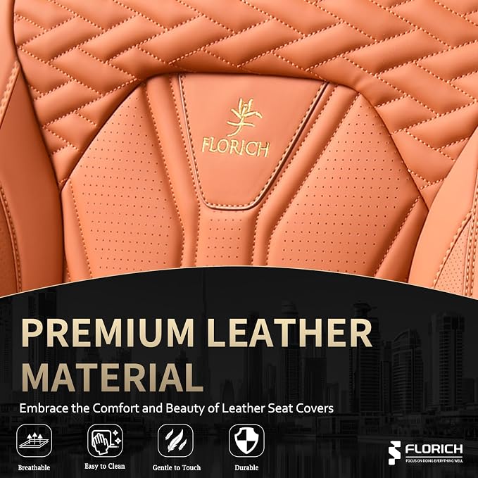 FLORICH Car Seat Covers Full Set, Leather Seat Covers - Image 7