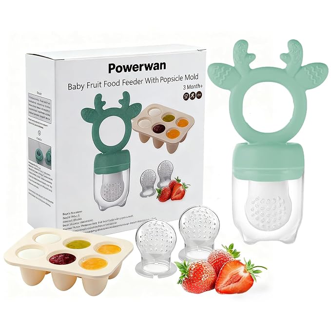 Baby Fruit Food Feeder with Popsicle Mold, Cute Teething Toys Silicone Teethers - Image 7