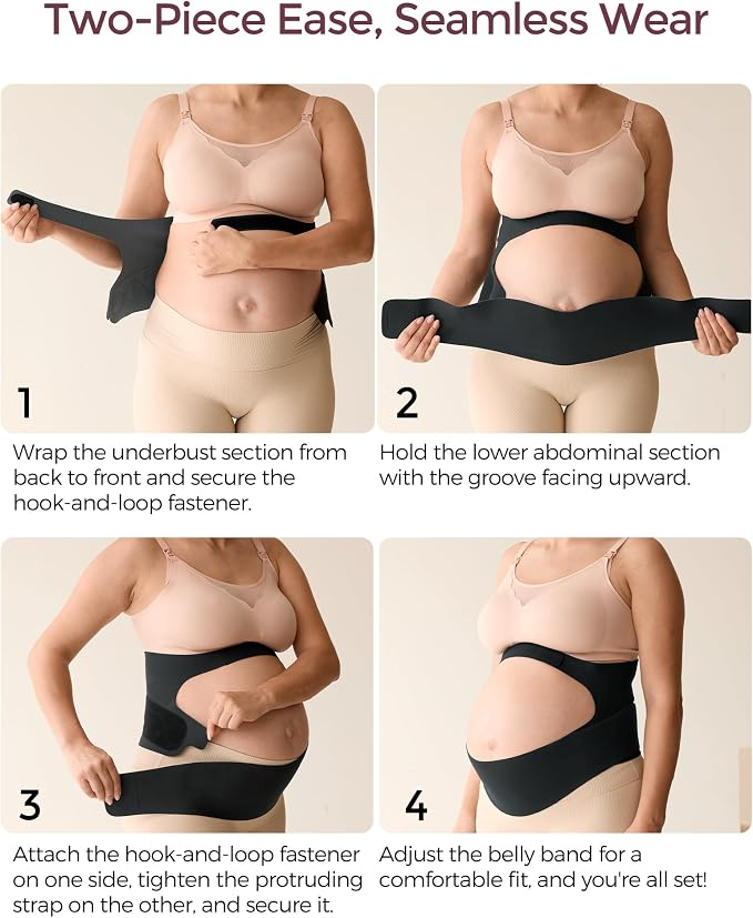 Momcozy Pregnancy Belly Band, CozySupport Ergonest Maternity Belly Band - Image 7
