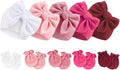 BQUBO Newborn Baby Girls Hats Mittens Set Hospital Hat Beanie Infant Bow Hats by DRESHOW