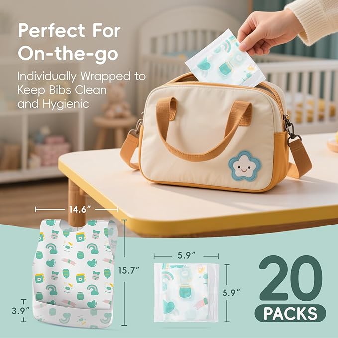 KIIS Disposable Baby Bibs for Travel - Image 7