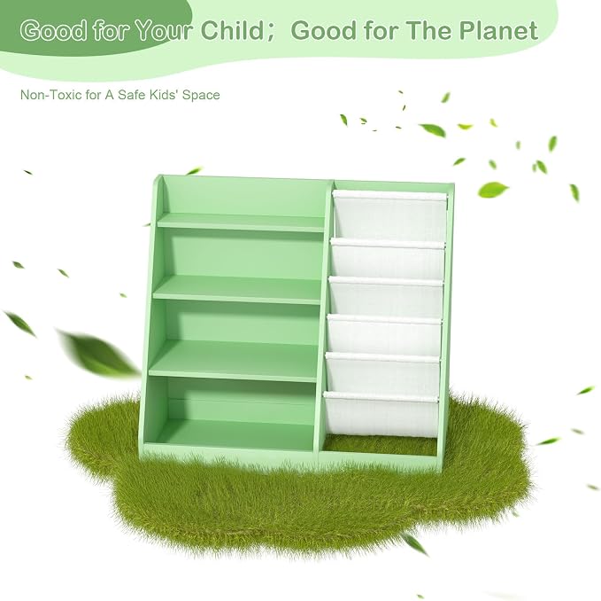 Kids Bookshelf Toddler Bookcase Children Book Rack Baby Toy Storage Organizer - Image 9