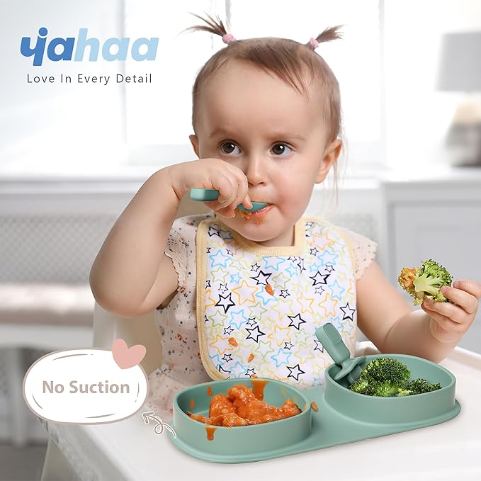 Silicone Foldable Novelty Dinner Plates, Baby Plates Travel Essential - Image 2