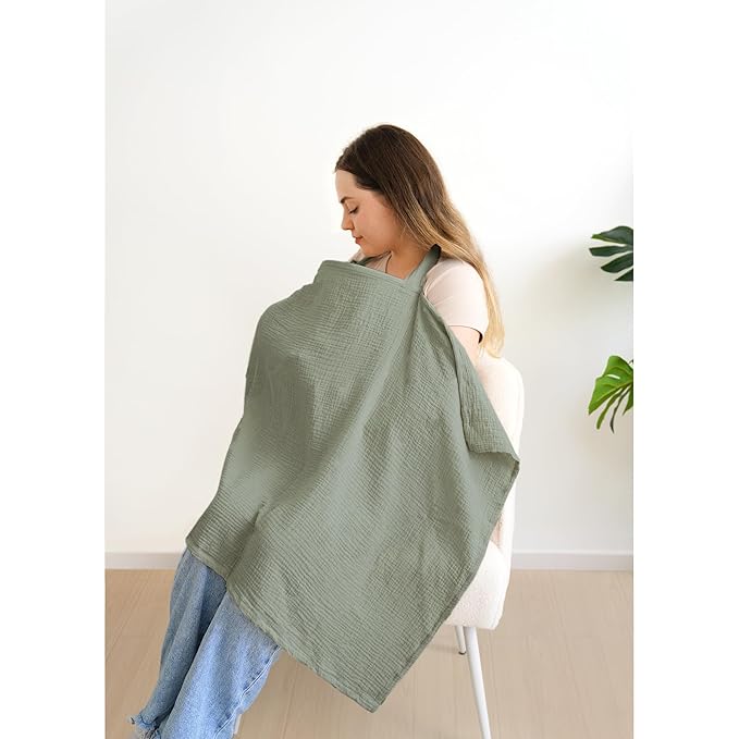 Muslin Nursing Covers for Breastfeeding, Privacy Breast Feeding Cover - Image 5