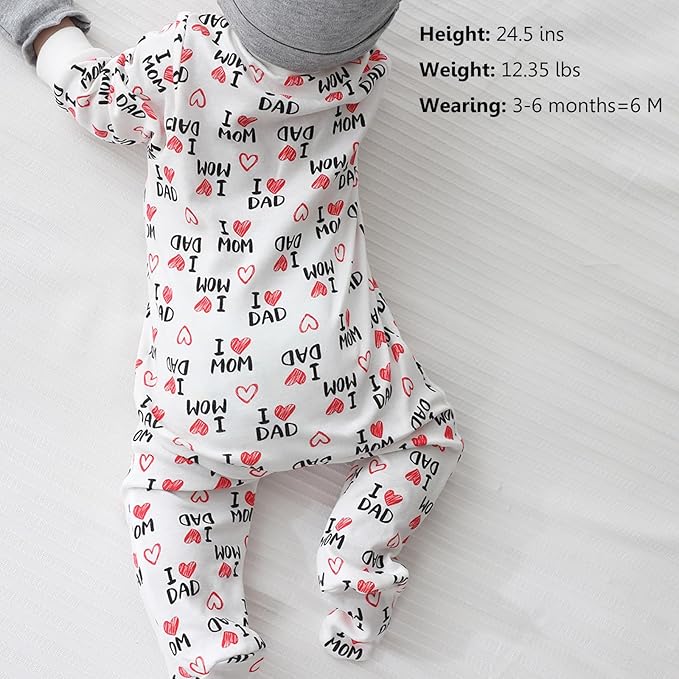 Newborn Baby 2-way Zipper Romper Cotton One-piece Jumsuit 3-pack, 0-24 Months - Image 7