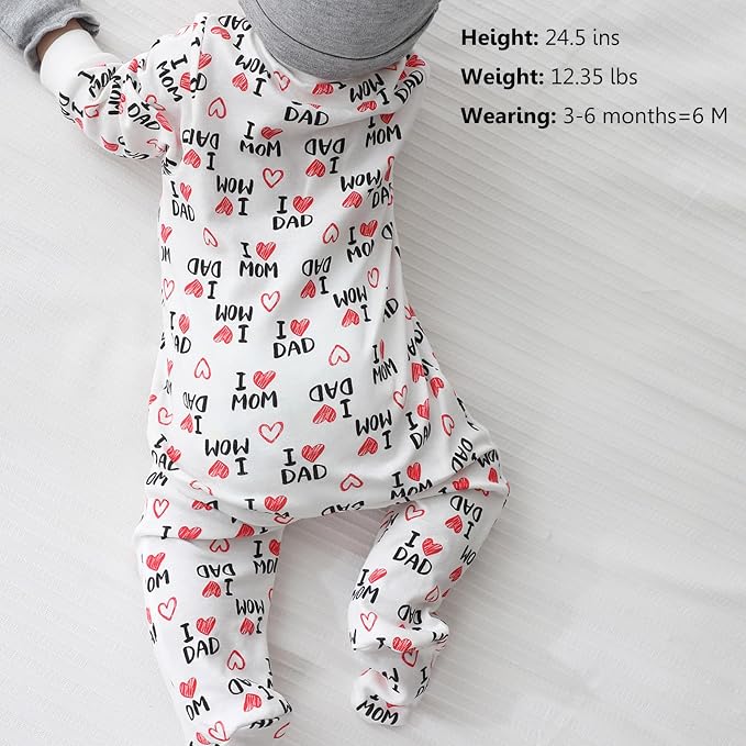 Newborn Baby 2-way Zipper Romper Cotton One-piece Jumsuit 3-pack, 0-24 Months - Image 7