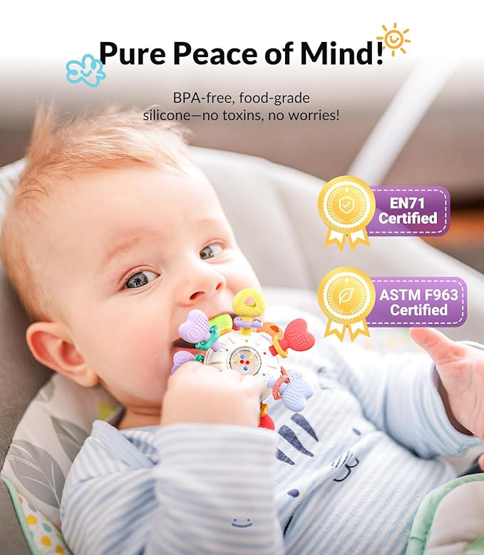 Baby Montessori Rattle & Teething Toys - Image 3