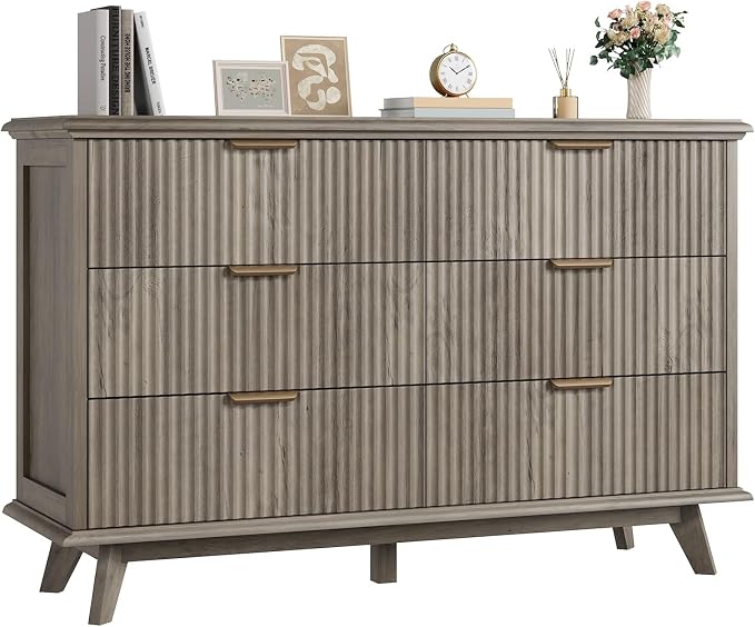 QUW Fluted Dresser for Bedroom by QUW