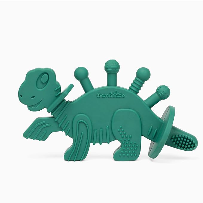 Bambeado Baby Teether Toy and Training Toothbrush: Dibly by BAMBEADO