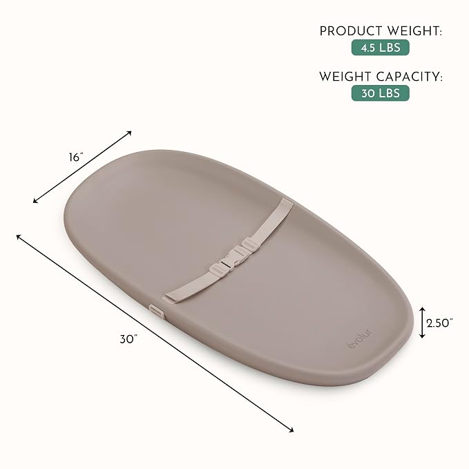 Evolur Eva Baby Changing Pad in Oat, Lightweight and Portable Changing Pad - Image 3