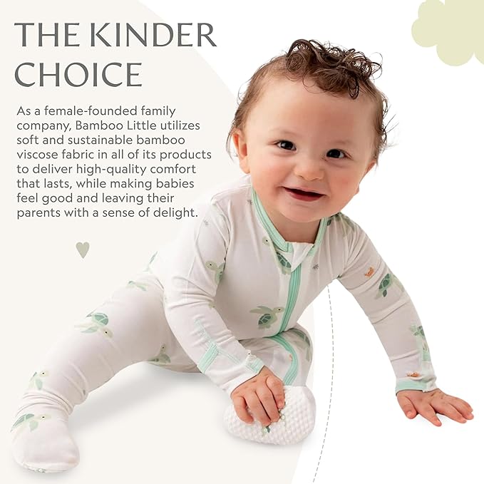 Bamboo Little Soft Baby Footie Pajamas, Baby Clothes, Newborn Sleepers - Image 6