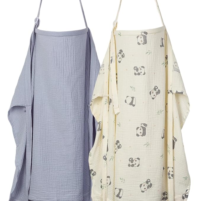 2-Pack Muslin Nursing Covers for Breastfeeding by ANYEDDE