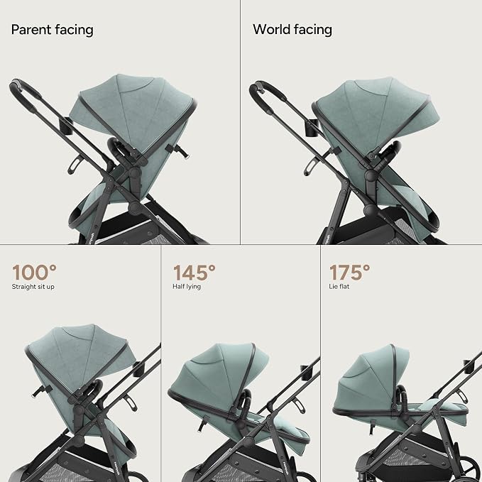 Mompush Wiz 2 in 1 Baby Stroller - Image 5