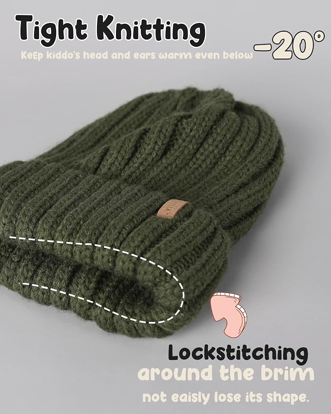 FURTALK Kids Winter Hat Toddler Knitted Beanie - Image 2
