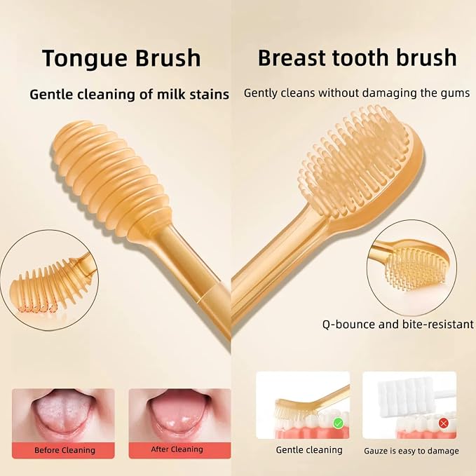 Baby Tooth Brush, Infant Toothbrush 6 to 12 Months, Silicone Toothbrush - Image 3