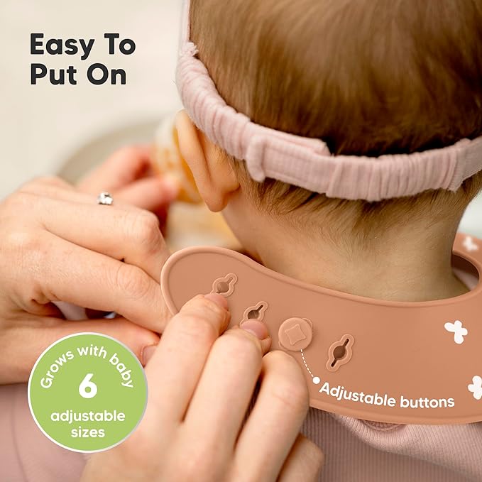 KeaBabies 2-Pack Silicone Baby Bibs - Image 5