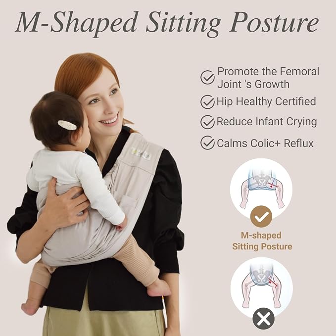 Baby Sling Carrier for Newborn to Toddler, Cozy Wearing Baby Wrap Carrier - Image 4