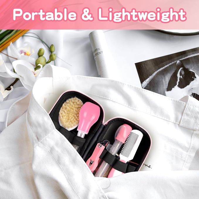 Baby Grooming Kit，Infant Safety Care Setwith Hair Brush Comb Nail Clipper Nasal - Image 7