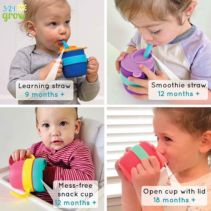 Easy Learn Drink and Snack Set – Baby + Toddler Silicone Learning Cup & Snack - Image 4