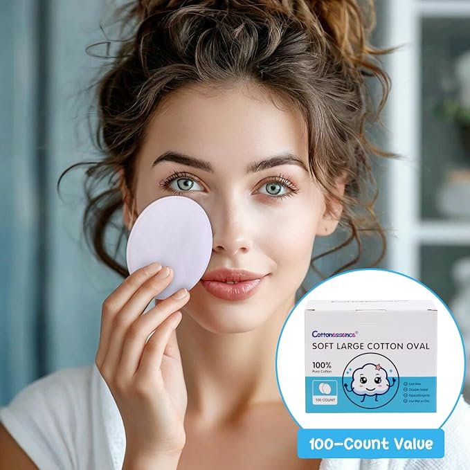 Oval Cotton Pads- 100% Pure Cotton, Gentle Enough - Image 5