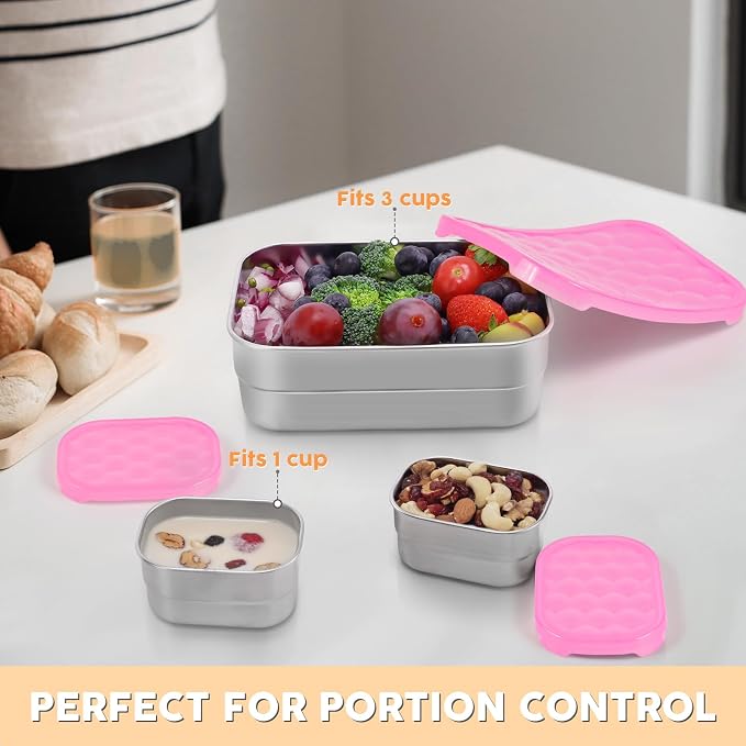 Small Stainless Steel Lunch Containers - Image 6