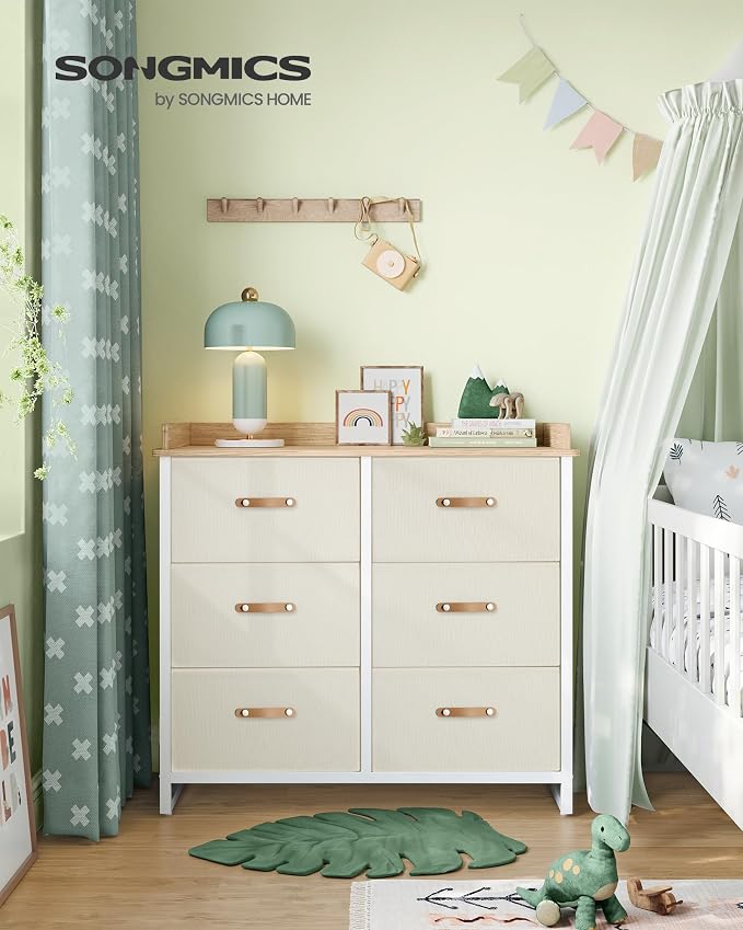 SONGMICS Kids Dresser with 6 Drawers, Boys Girls Dresser, with Water-Resistant - Image 4