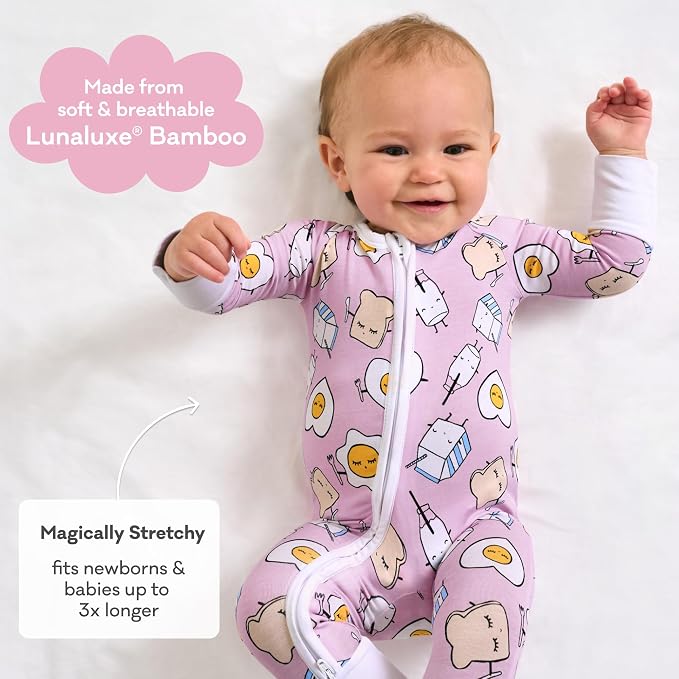 Little Sleepies Pajamas for Baby Boys & Girls, Viscose from Bamboo Baby Pajamas - Image 3