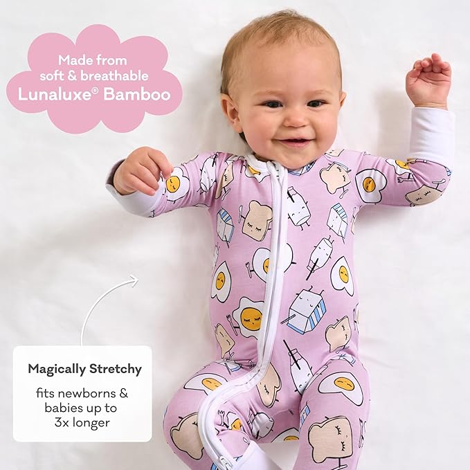 Little Sleepies Pajamas for Baby Boys & Girls, Viscose from Bamboo Baby Pajamas - Image 3