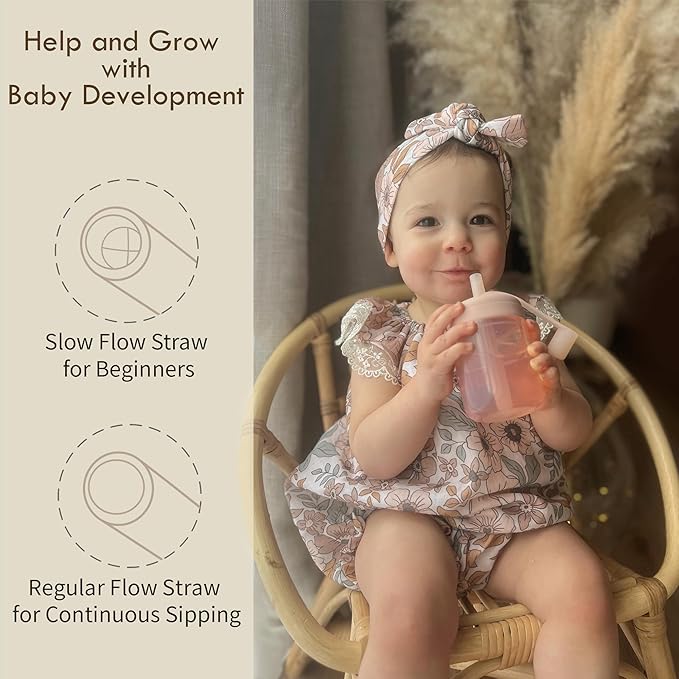Moonkie Baby Straw cup | Silicone Toddler Sippy Cup Training Cup - Image 4