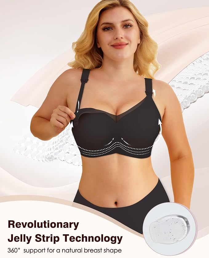 As Fairy Nursing Bras for Breastfeeding Mesh Lace Seamless Maternity Bra - Image 4