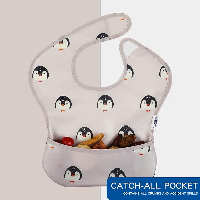 Soarwg Kids Baby Bibs, 5 Pack Waterproof Bibs - Image 3