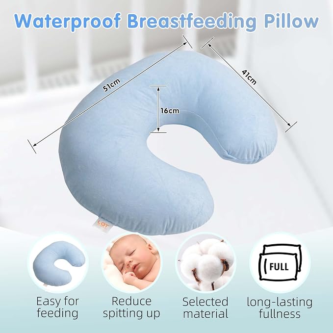 LAT Waterproof Nursing Pillow for Breastfeeding, Waterproof Removable Cover - Image 4