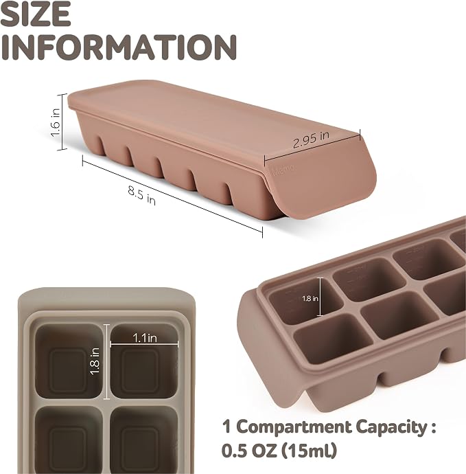 Silicone Freezer Trays with Lid, 0.7oz 12 Section-Leak Proof Silicone Freezer - Image 6