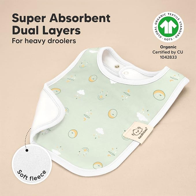KeaBabies 8-Pack Organic Baby Bibs - Image 4