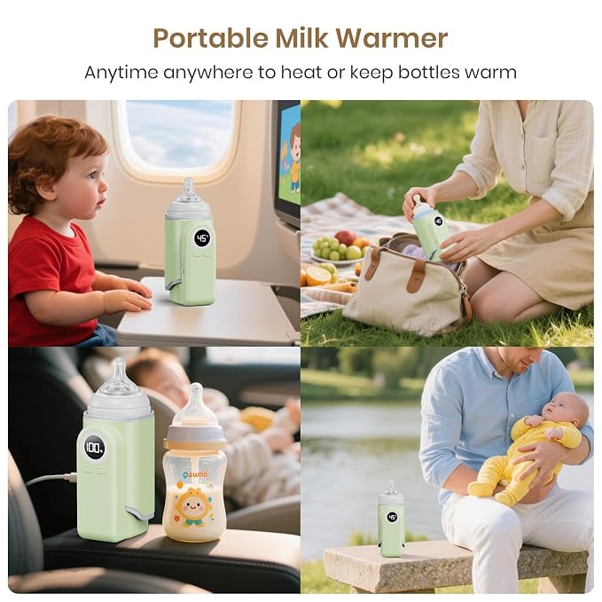 Portable Bottle Warmer for Travel, Precise Temperature Milk Warmer, 10000mAh - Image 8