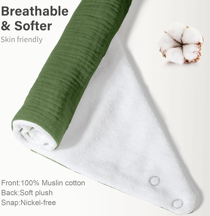 Muslin Baby Bibs, Soft Triangular Baby Bandana Drool Bibs - Image 3
