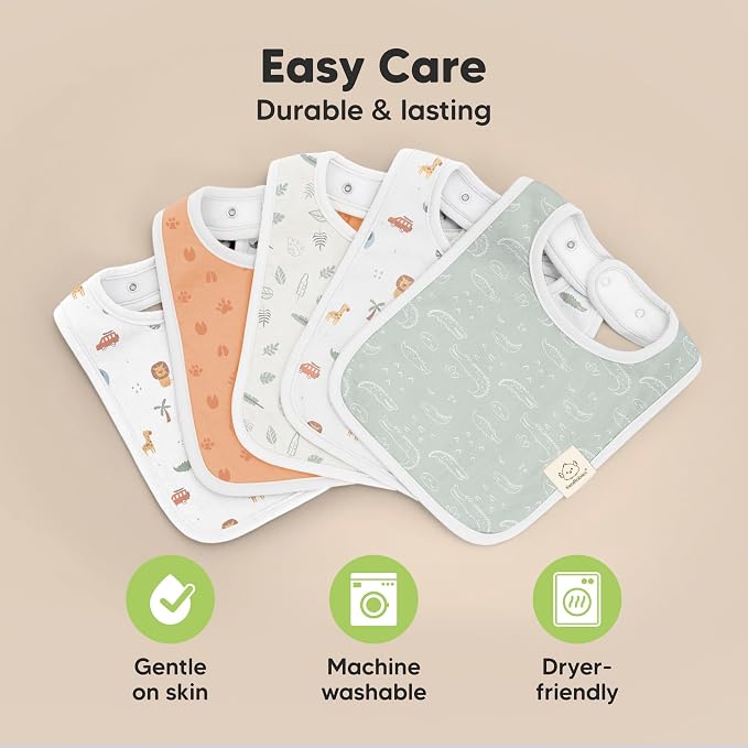 KeaBabies 8-Pack Organic Baby Bibs - Image 7