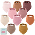 Yoofoss Muslin Baby Bibs 10 Pack 100% Organic Cotton 6-Layer Soft Absorbent by YOOFOSS