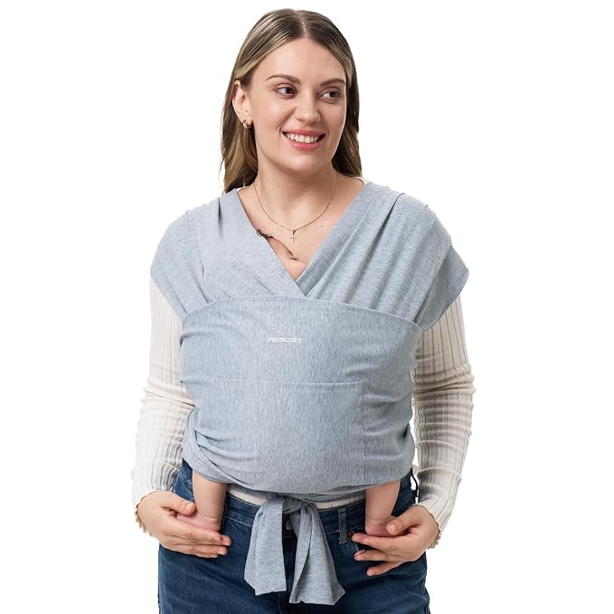 Momcozy Baby Wrap Carrier, Lightweight Hands Free Baby Sling, Adjustable Baby by Momcozy