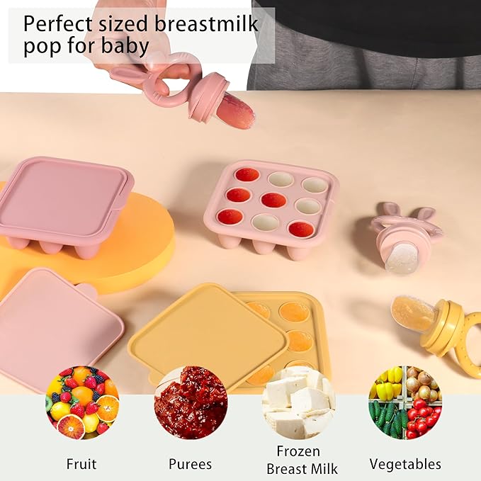 WAJIAYON Baby Food Freezer Tray Silicone Nibble Freezer Tray, Baby Fruit Food - Image 5