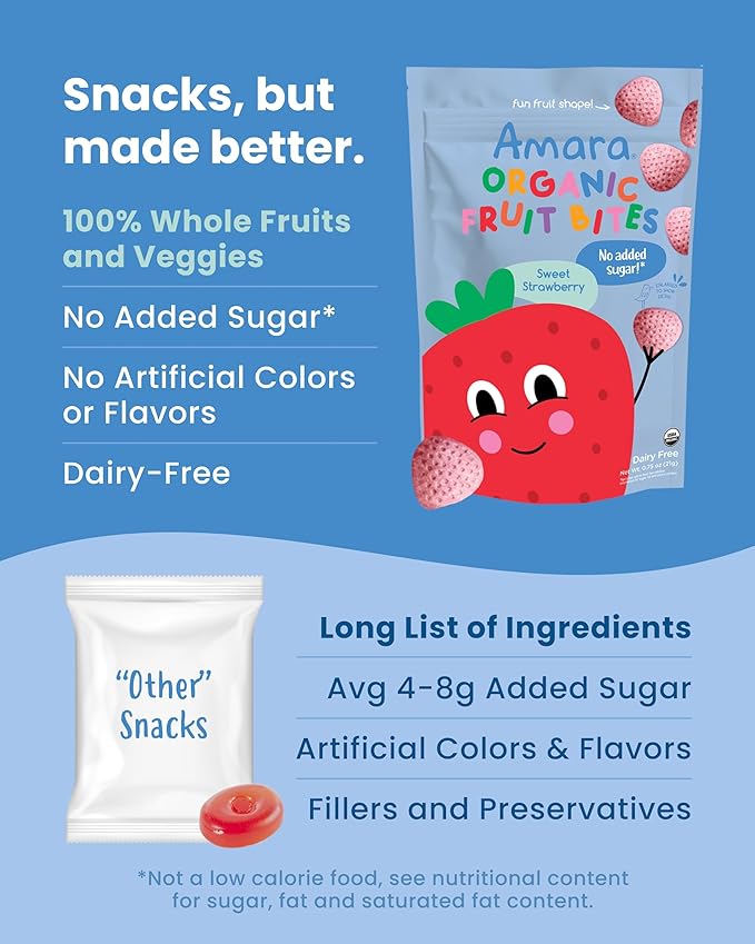 Amara Organic Fruit Bites Sweet Strawberry - Image 6