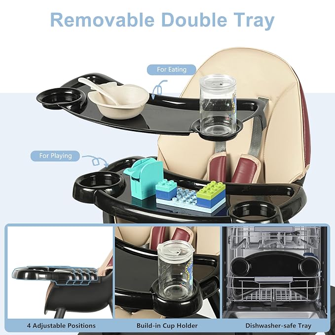 6 in 1 Baby High Chair, Convertible Highchair - Image 5