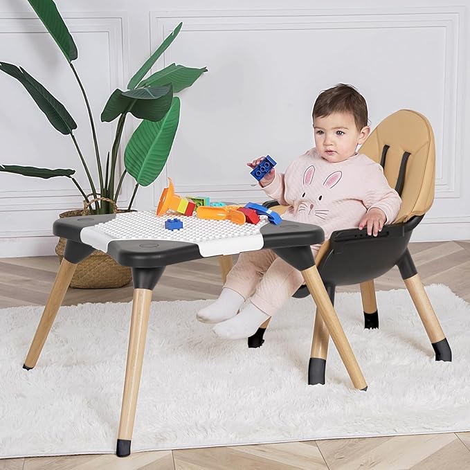 6 in 1 High Chair for Babies & Toddlers, Convertible Wooden Baby Highchair - Image 6