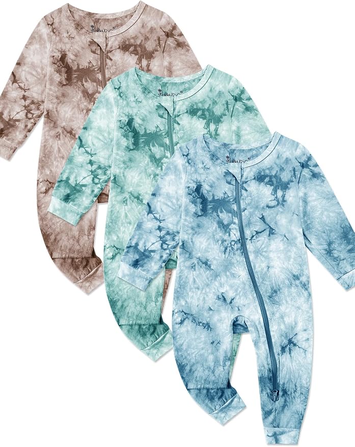 Jimonda Baby Girls Boys Footless Pajamas, Rayon From Bamboo Pjs 2 Way Zipper by JimondaBaby