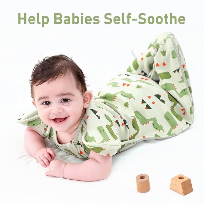 Premium Soft Cotton Swaddle Blanket Sleep Sack Arms Up Design 2 Packs 3-6 Months - Image 8