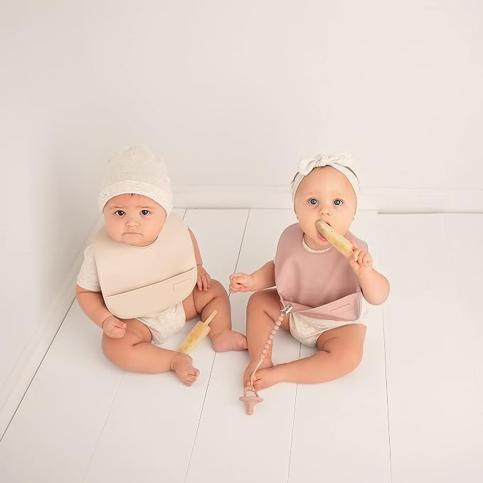 Vegan Leather Easy Clean Baby Bibs - Image 3